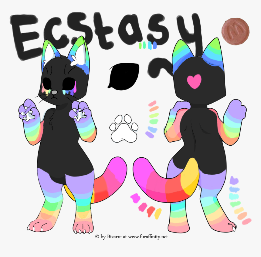 Ecstasy Cat - Simple Character Color Palette, HD Png Download, Free Download
