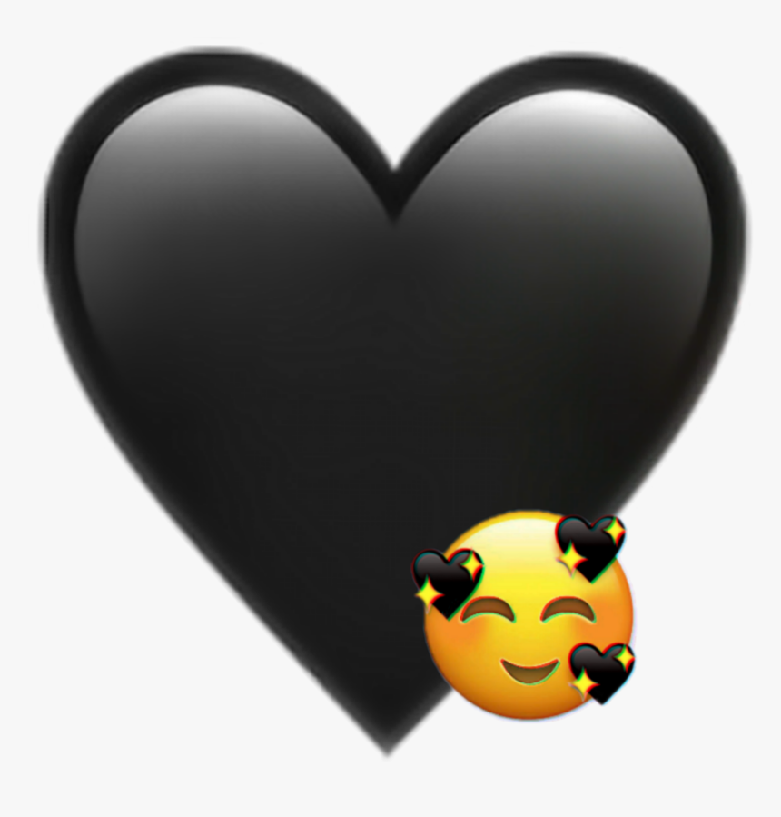 Emoji Whatsapp Cuore Nero, HD Png Download, Free Download