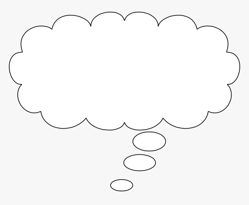 Cartoon Bubble Free Stock - Thinking Bubble Png White, Transparent Png -  kindpng