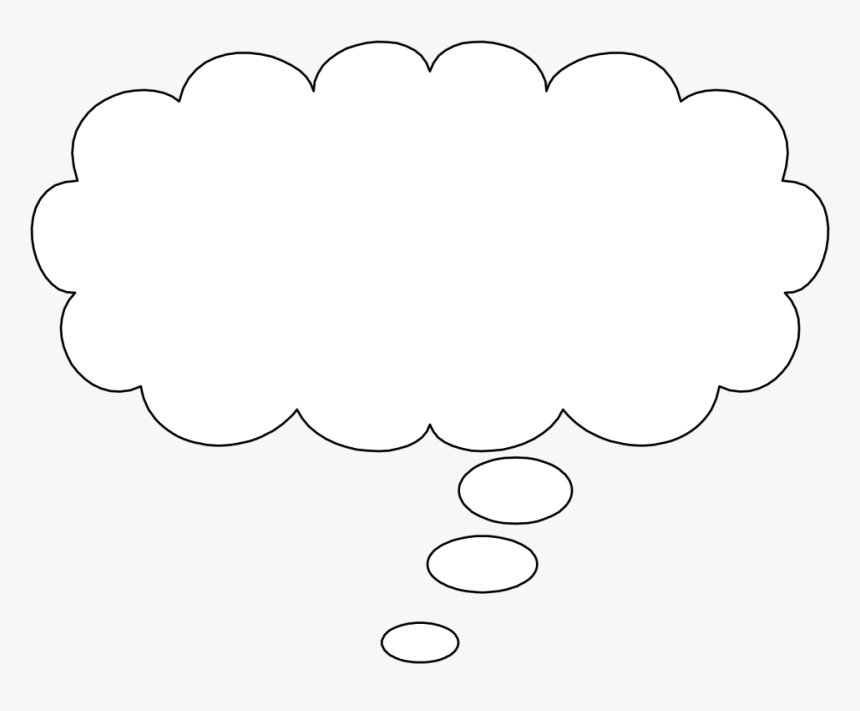 Cartoon Bubble Free Stock - Thinking Bubble Png White, Transparent Png, Free Download