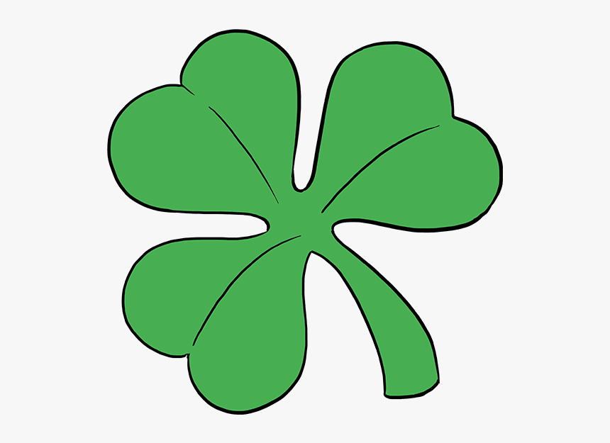 How To Draw A Shamrock - Easy Clover Drawing, HD Png Download, Free Download