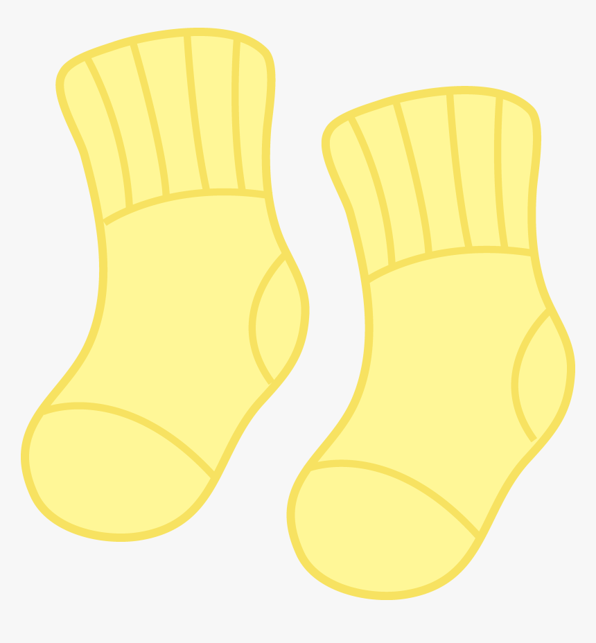 Socks Clipart Border - Yellow Sock Clipart, HD Png Download, Free Download