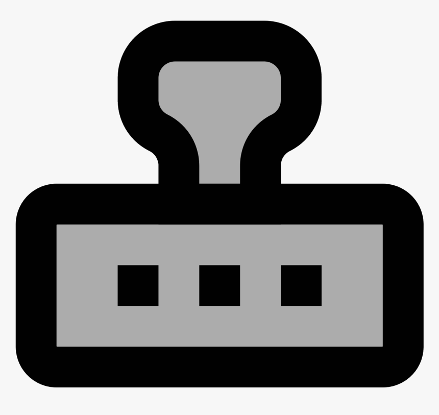 This Icon For Rubber Stamp Bottom View Is An Image - Sign, HD Png Download, Free Download