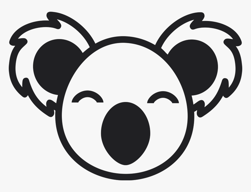 Black And White Koala Clipart, HD Png Download, Free Download