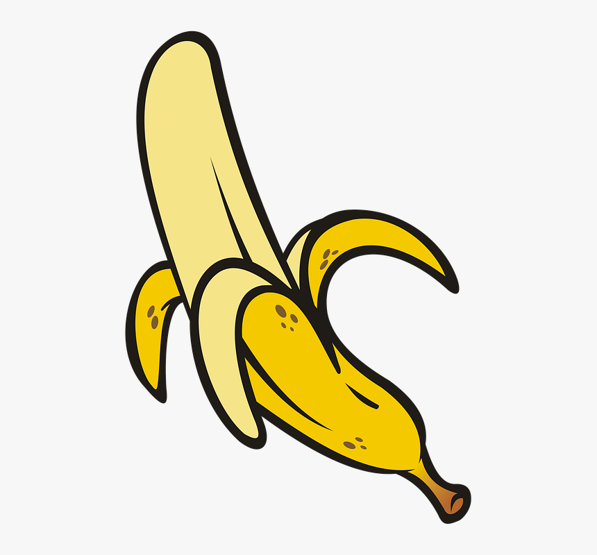 Banana, Fruit, Exotic, Peel, Commissions, Food - Banana For Colouring, HD Png Download, Free Download