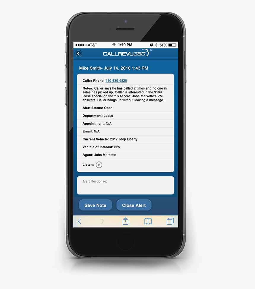 Mobile-screen - Smartphone - Callrevu Alerts, HD Png Download, Free Download