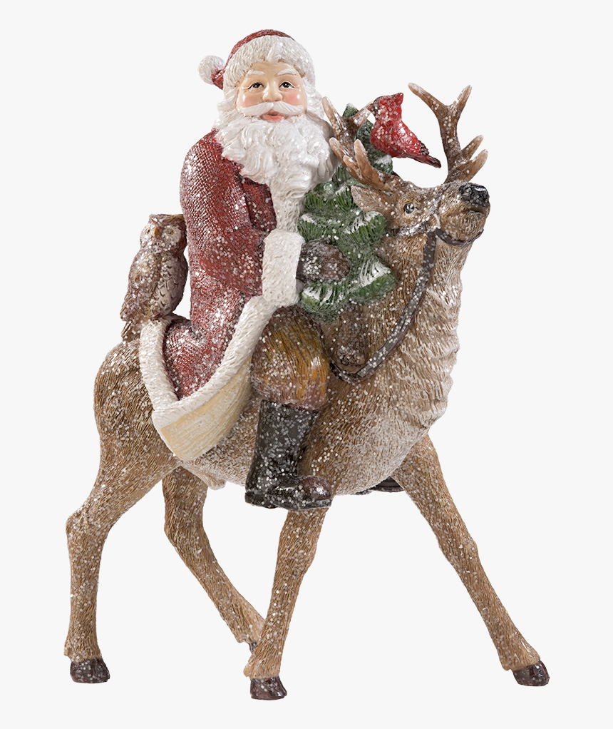 Santa Claus On Reindeer - Santa Claus, HD Png Download, Free Download