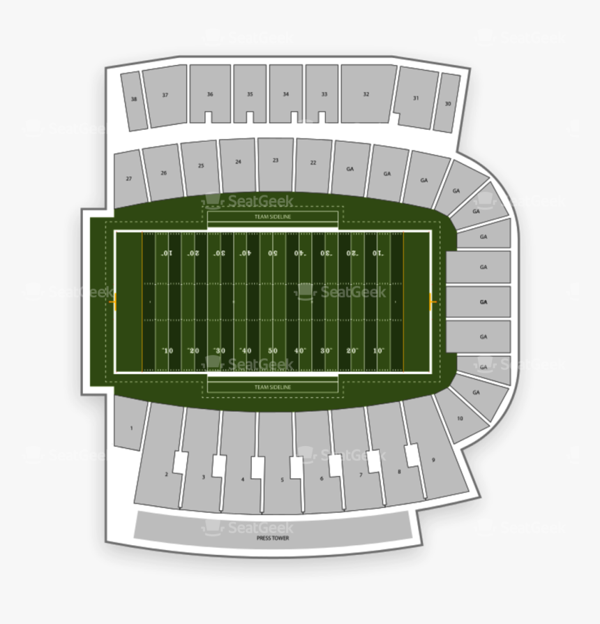 San Jose State Stadium Map, HD Png Download, Free Download