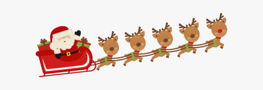 Free Reindeer Clipart - Santa's Reindeer Clip Art, HD Png Download, Free Download