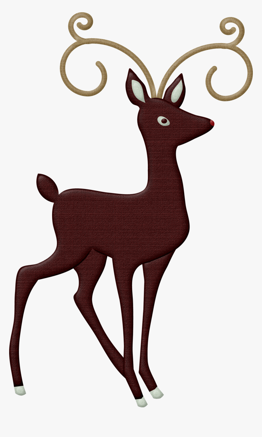 Christmas Reindeer Clip Art Clip Art - Animals Facing Right, HD Png Download, Free Download