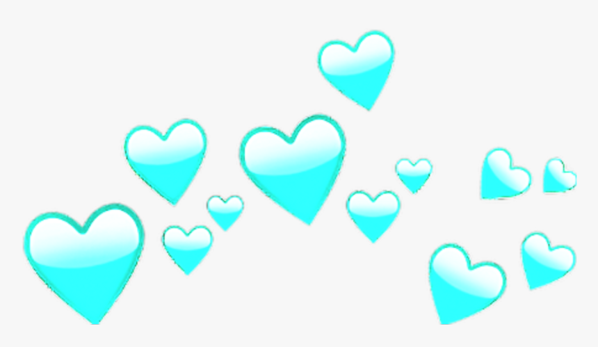 Blue Heart Crown Heartcrown Bynisha Sticker Decoration - Transparent Yellow Heart Crown Png, Png Download, Free Download