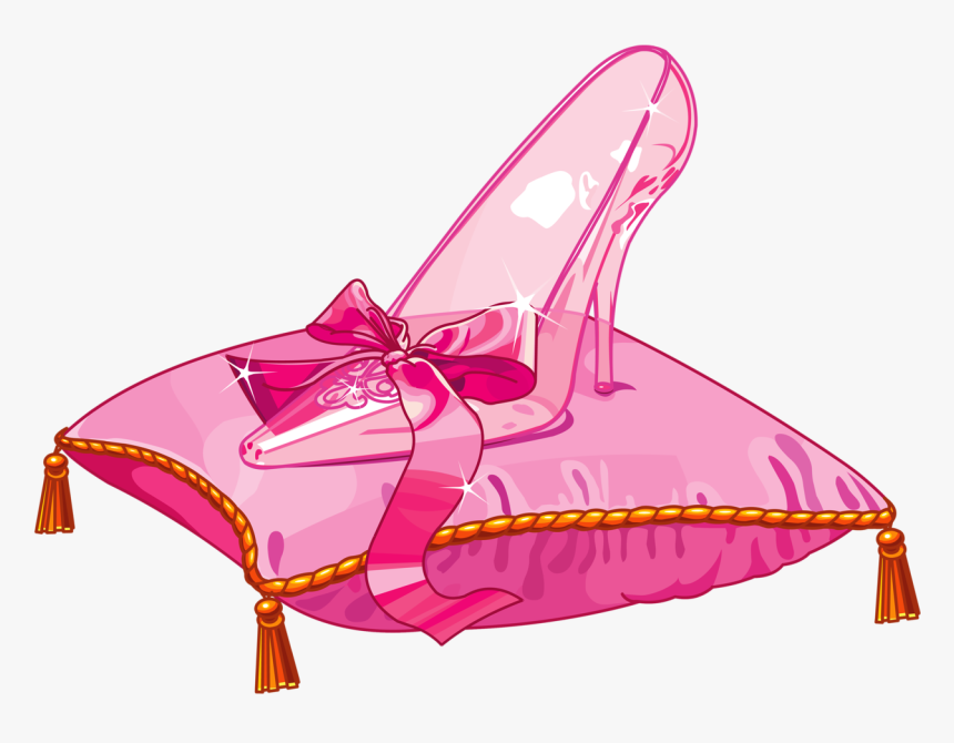 Transparent Pink Pillow Clipart - Cinderella Shoes Vector, HD Png Download, Free Download