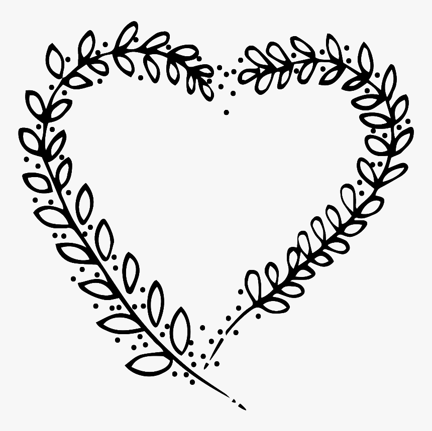 Blanco Y Negro Pintado A Mano En Forma De Corazon Amor - Amor Blanco Y Negro, HD Png Download, Free Download