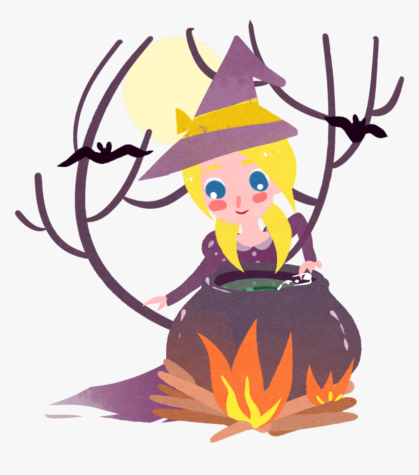 Fairy Tale Character Witch Girl Png And Psd - Fairy Tales Characters Png, Transparent Png, Free Download