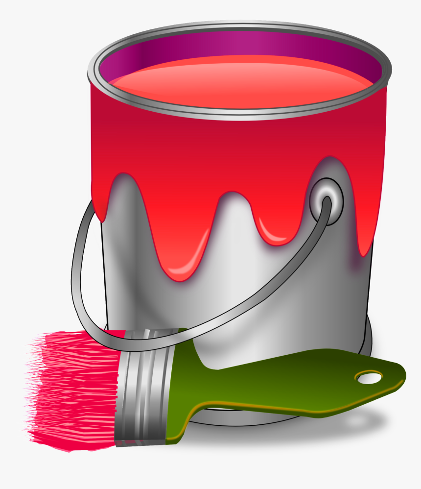 Pot De Peinture Et Un Pinceau Clipart Illustration - House Painting Colour Box, HD Png Download, Free Download
