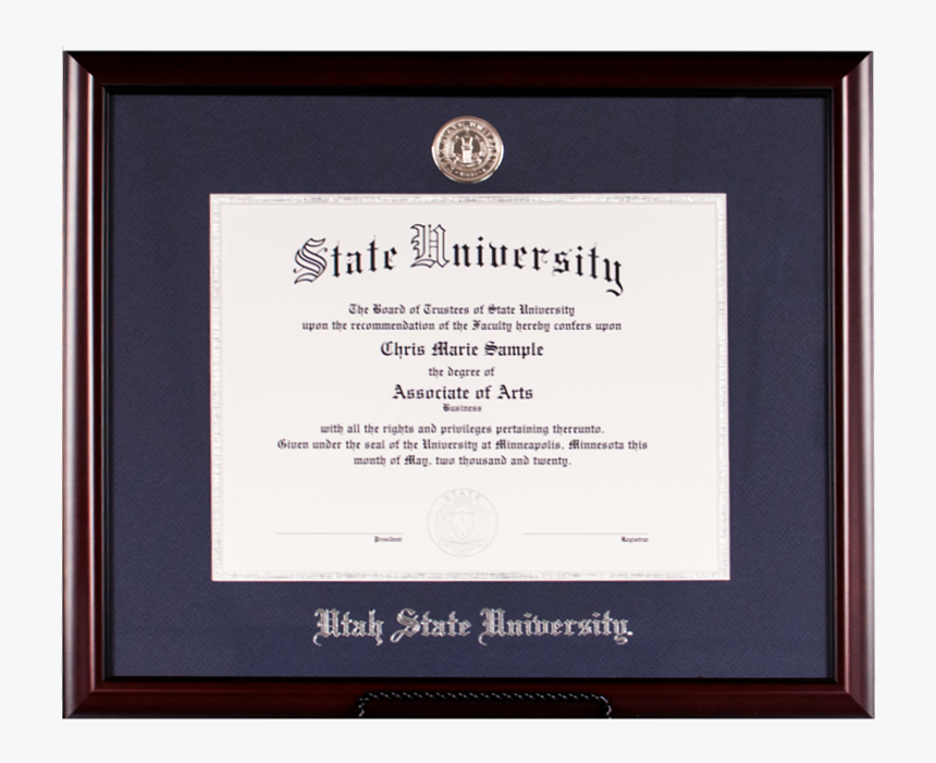 Utah State Scholar Silver Medallion Frame - Harvard Divinity School Diploma, HD Png Download, Free Download