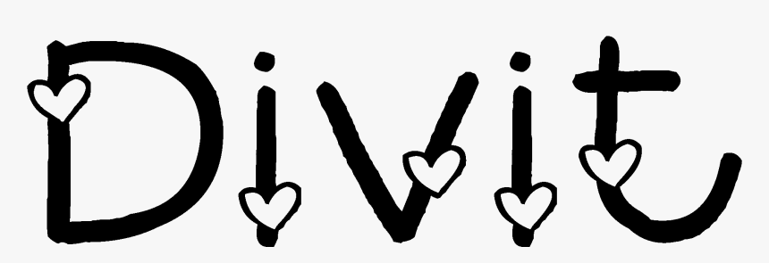Divit Cute Hearts Shirts - Heart Fonts, HD Png Download, Free Download