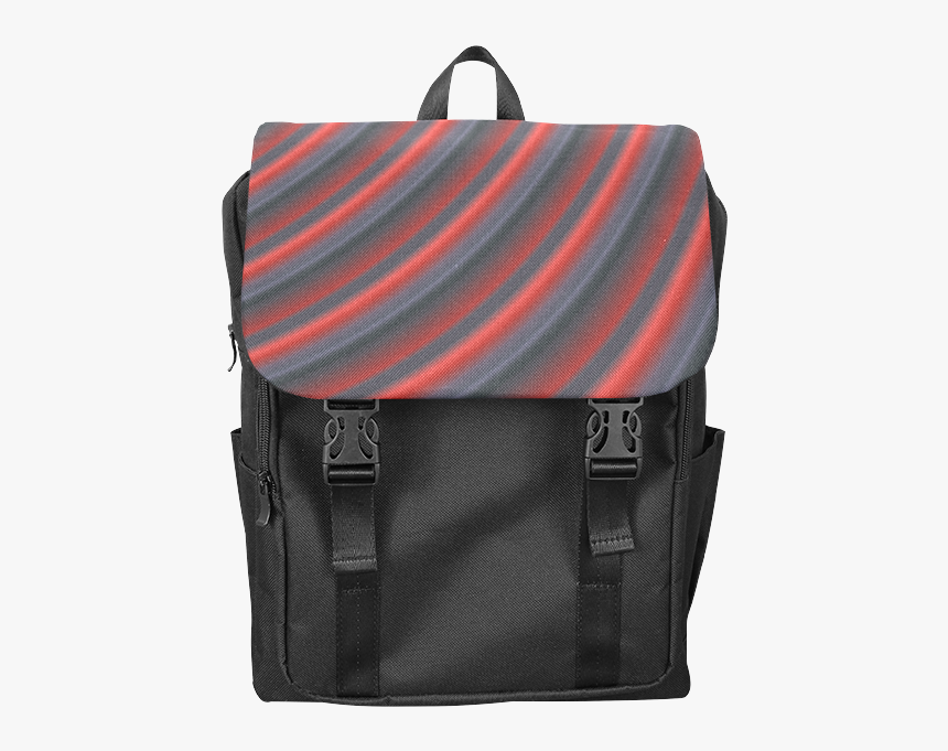 Glossy Red Gradient Stripes Casual Shoulders Backpack - Backpack, HD Png Download, Free Download