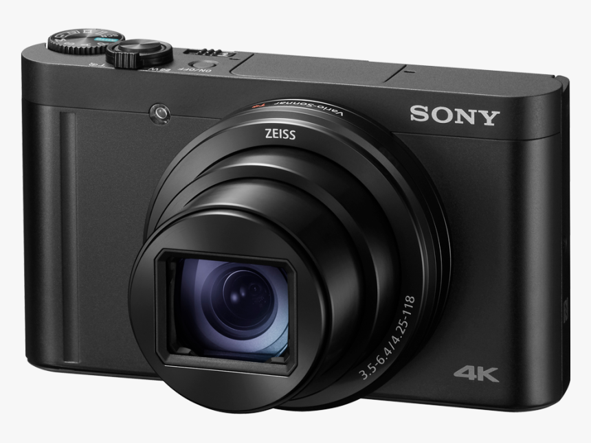 Wx800 Compact High Zoom Camera With 4k Recording, , - Sony Cyber Shot Wx800, HD Png Download, Free Download
