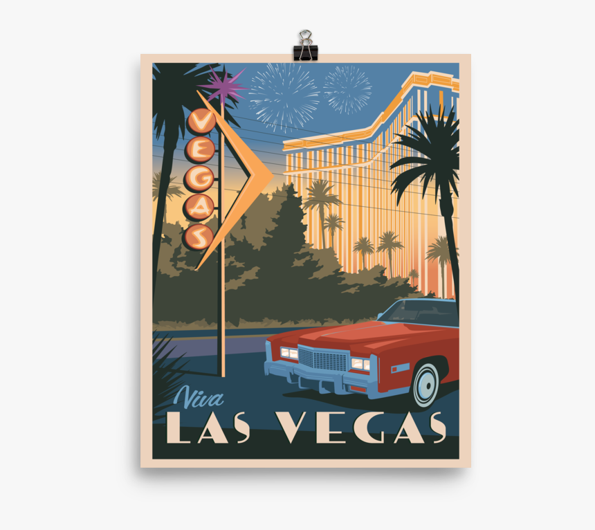 Vintage Travel Print Las Vegas, HD Png Download, Free Download