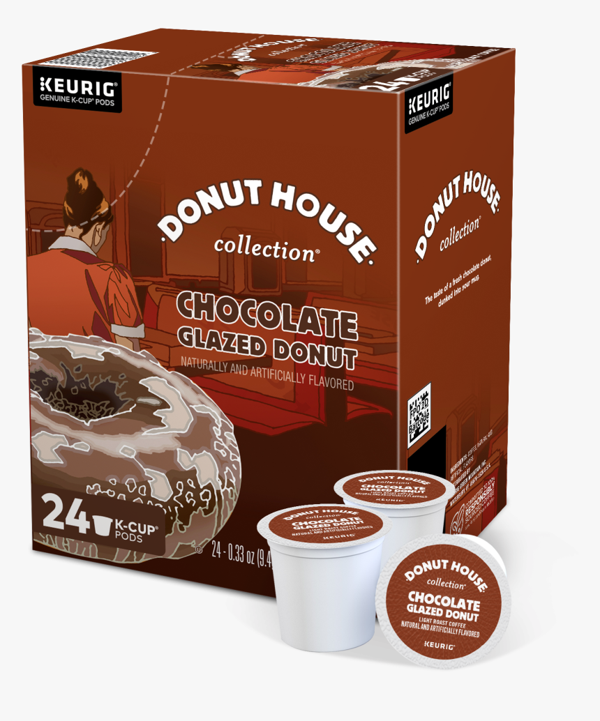 Chocolate Glazed Donut K Cup Box Of - Cappuccino, HD Png Download, Free Download