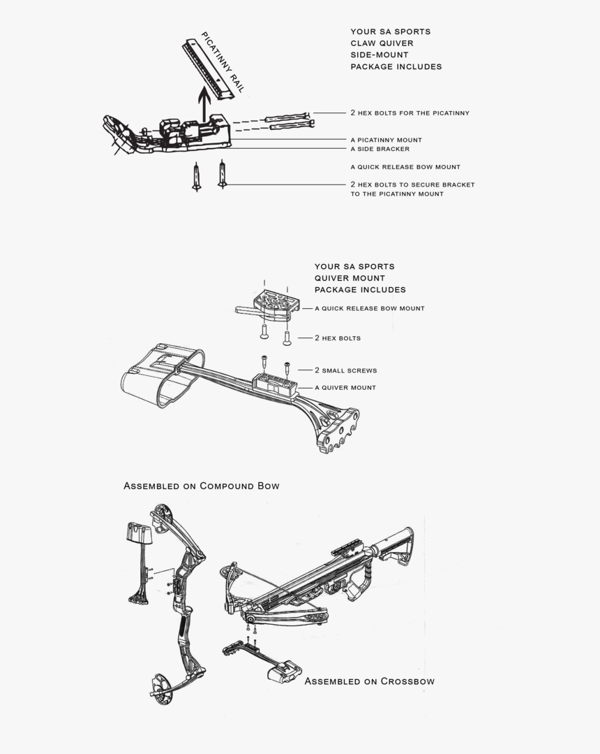 Compound Bow Quiver Assembly, HD Png Download, Free Download