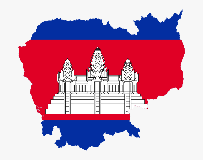 Cambodia Map With Flag, HD Png Download, Free Download