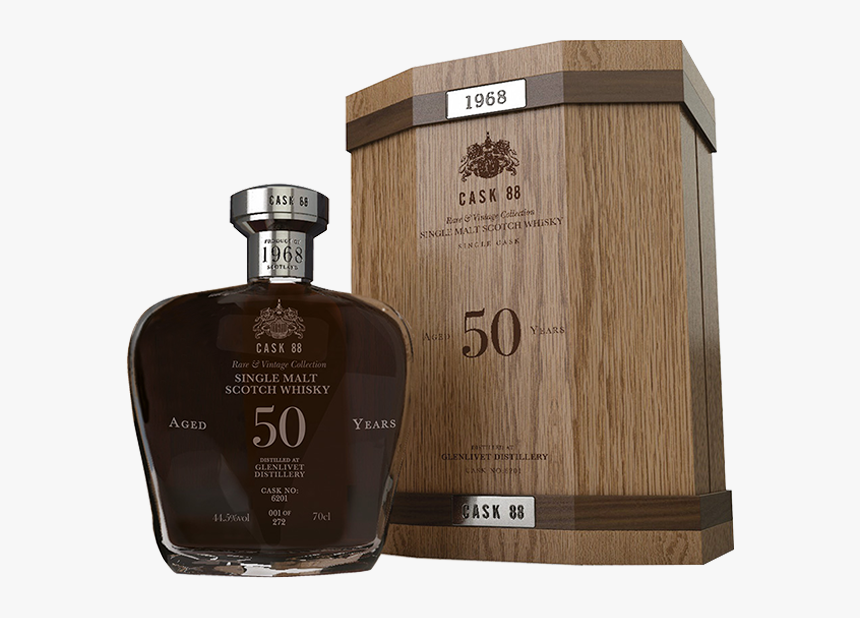 Rare & Old Bottles - Glenlivet 50 Year Old Scotch By Cask 88, HD Png Download, Free Download