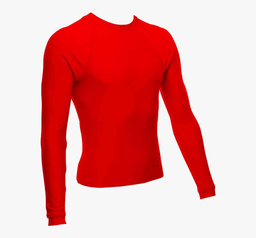 Unisex Long Sleeve Rash Guard, Red - Rashguard Clipart, HD Png Download, Free Download