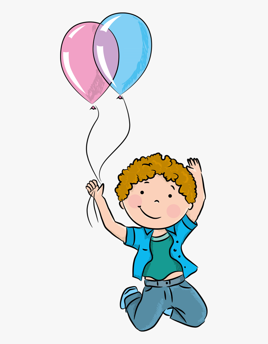 Imagenes De Niños Jugando Con Globos , Png Download - Children With Balloon Png, Transparent Png, Free Download