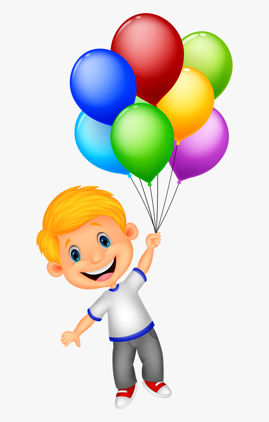 Girl Holding Balloons Clipart, HD Png Download, Free Download