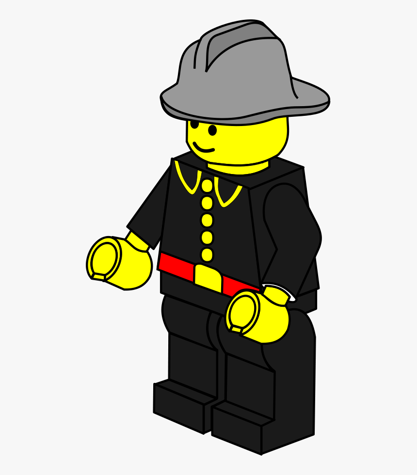 Lego Town Fireman Svg Clip Arts - Police And Fireman Clip Art, HD Png Download, Free Download