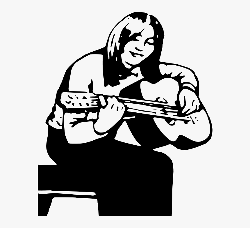 Guitar , Transparent Cartoons - Gambar Hitam Putih Orang, HD Png Download, Free Download