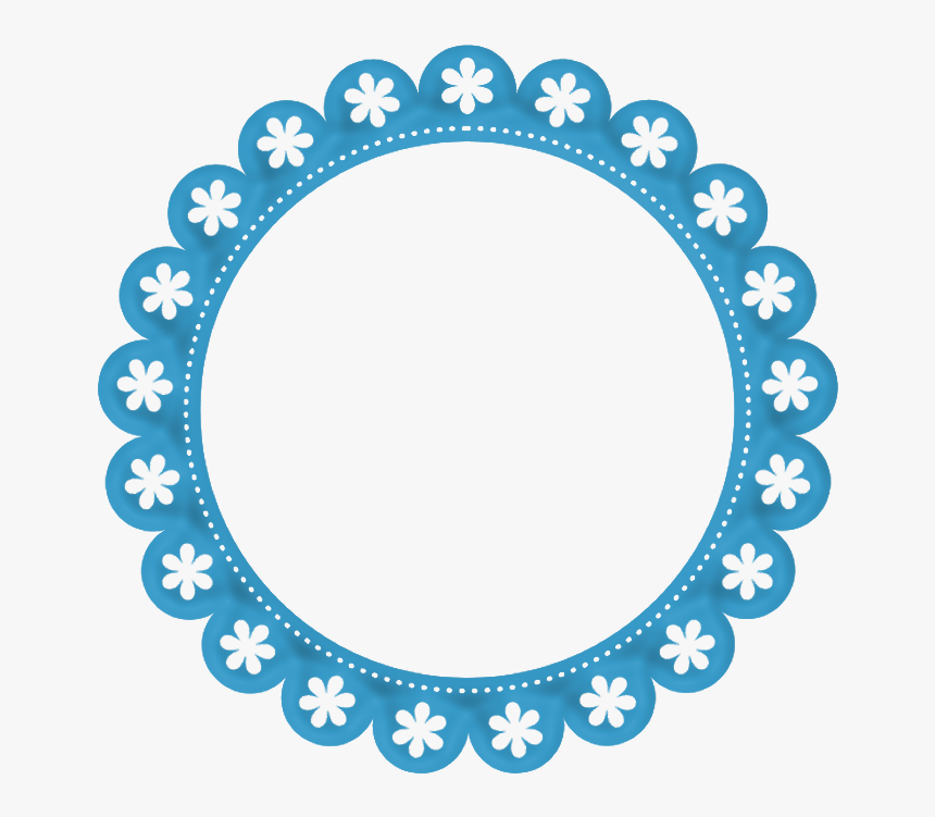 Moldura Redonda Azul Image - Pink Frozen Frame Png, Transparent Png ...