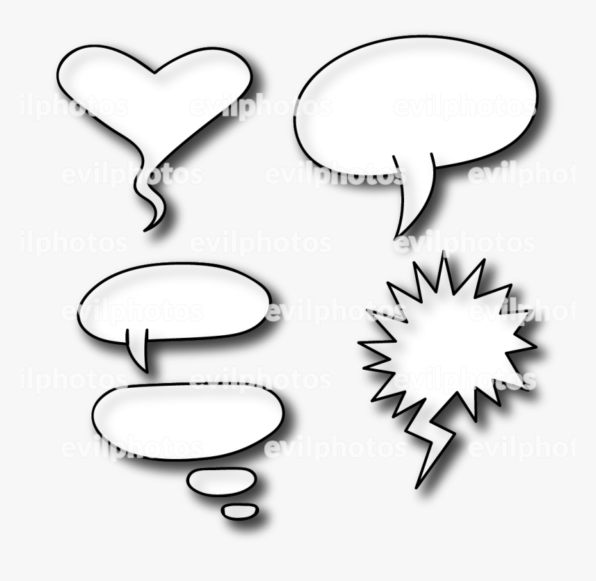 Speech Bubble Drawing Vector And Stock Photo - Heart, HD Png Download, Free Download