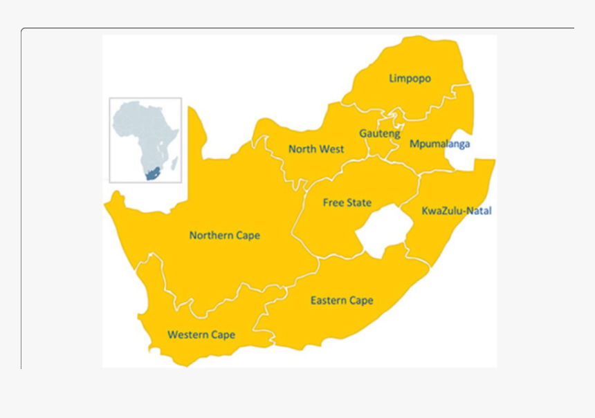 Map Of South Africa , Png Download - Cape Town Johannesburg Durban, Transparent Png, Free Download