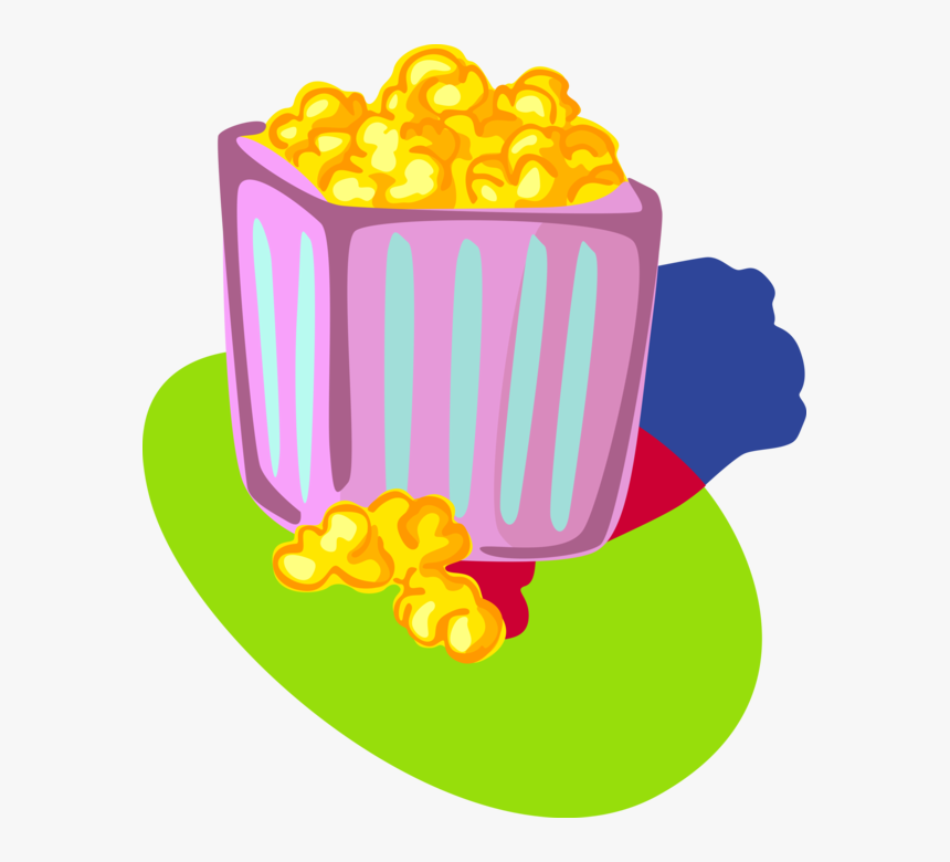 Vector Illustration Of Popping Corn Popcorn Snack Food, HD Png Download, Free Download