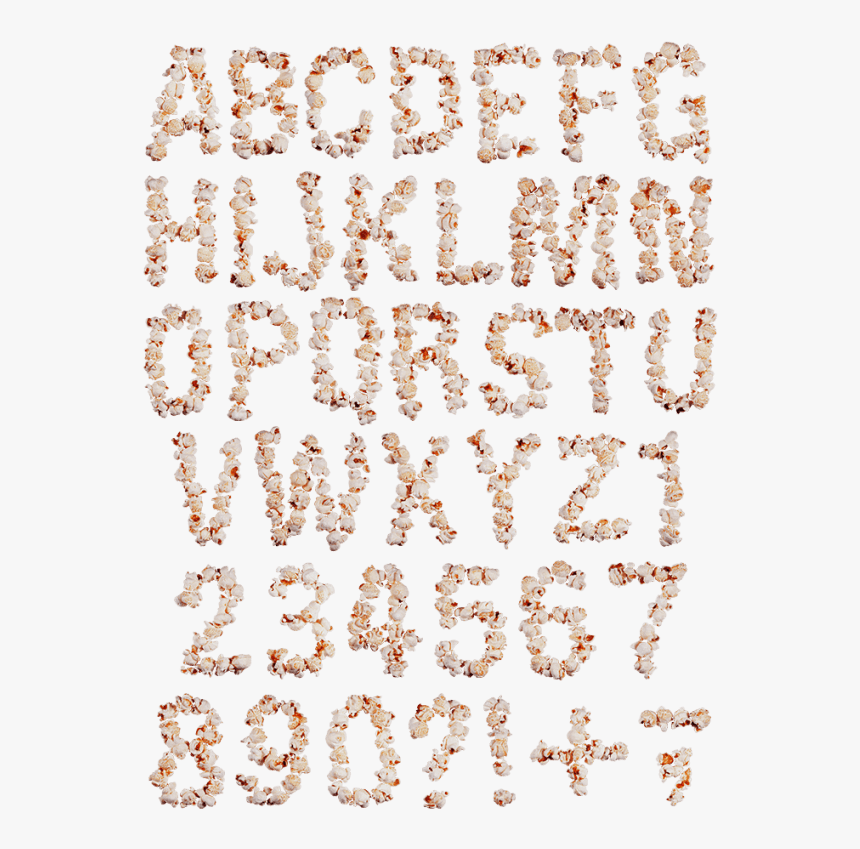 Popcorn Food Font - Motif, HD Png Download, Free Download