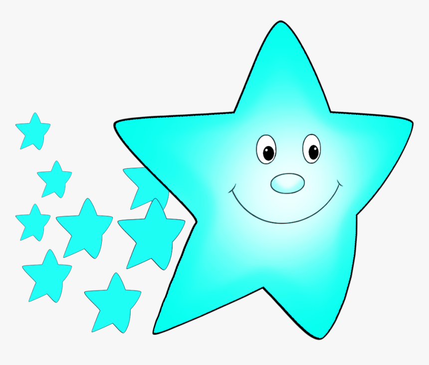 Light Blue Comet Flying - Star Gif Png Cartoon, Transparent Png, Free Download