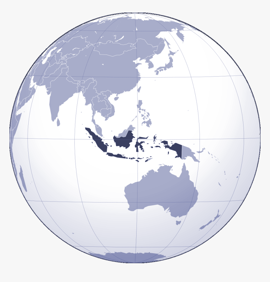 Where Is Indonesia Located - World Map Globe Indonesia, HD Png Download, Free Download