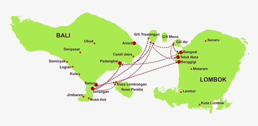 Sanur To Gili T, HD Png Download, Free Download