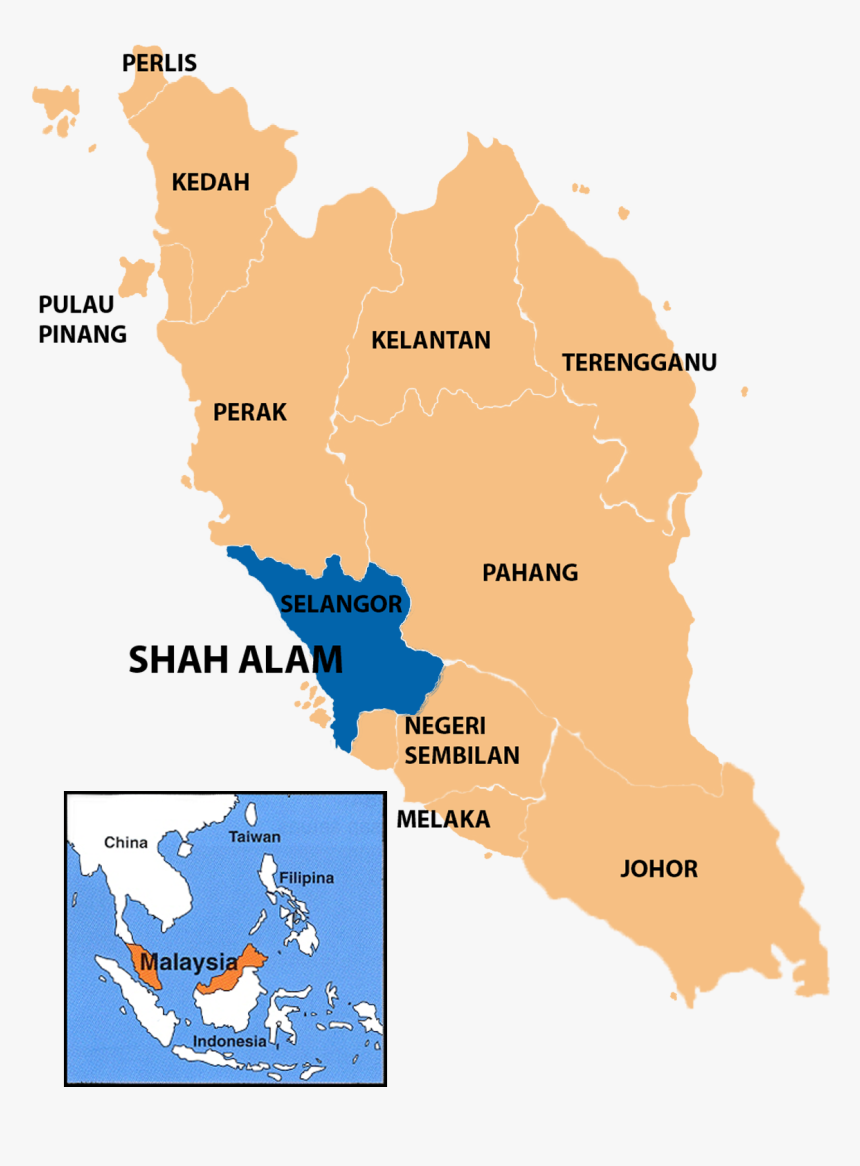 Shah Alam Selangor Map, HD Png Download, Free Download