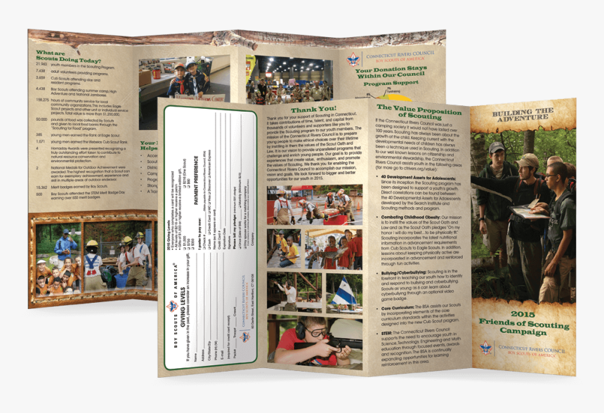 Friends Of Scouting Brochures - Tri Fold Boy Scout Brochure, HD Png Download, Free Download