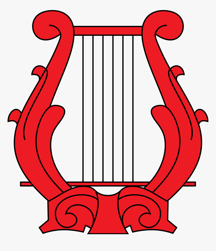 Heraldic Lyre - Instrumentos Musicales En Forma De U, HD Png Download, Free Download