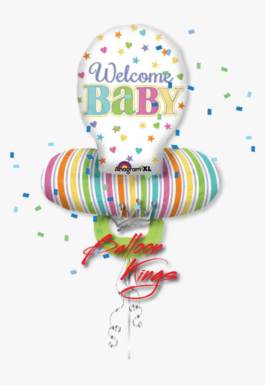 Baby Pacifier - Ballon Welcome Baby, HD Png Download, Free Download