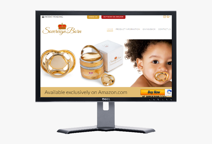 Sovereign Born Baby Pacifiers, Website By Webdesigner - Computer Monitor, HD Png Download, Free Download