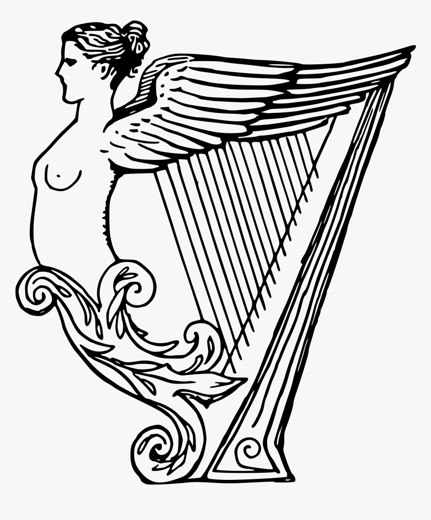 Transparent Lyre Png - Draw A Musical Instrument Harp, Png Download, Free Download