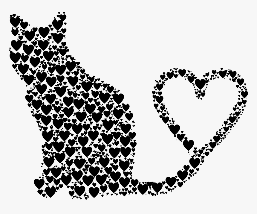 Cat Tail Desktop Wallpaper Clip Art - Cat Heart Png, Transparent Png, Free Download