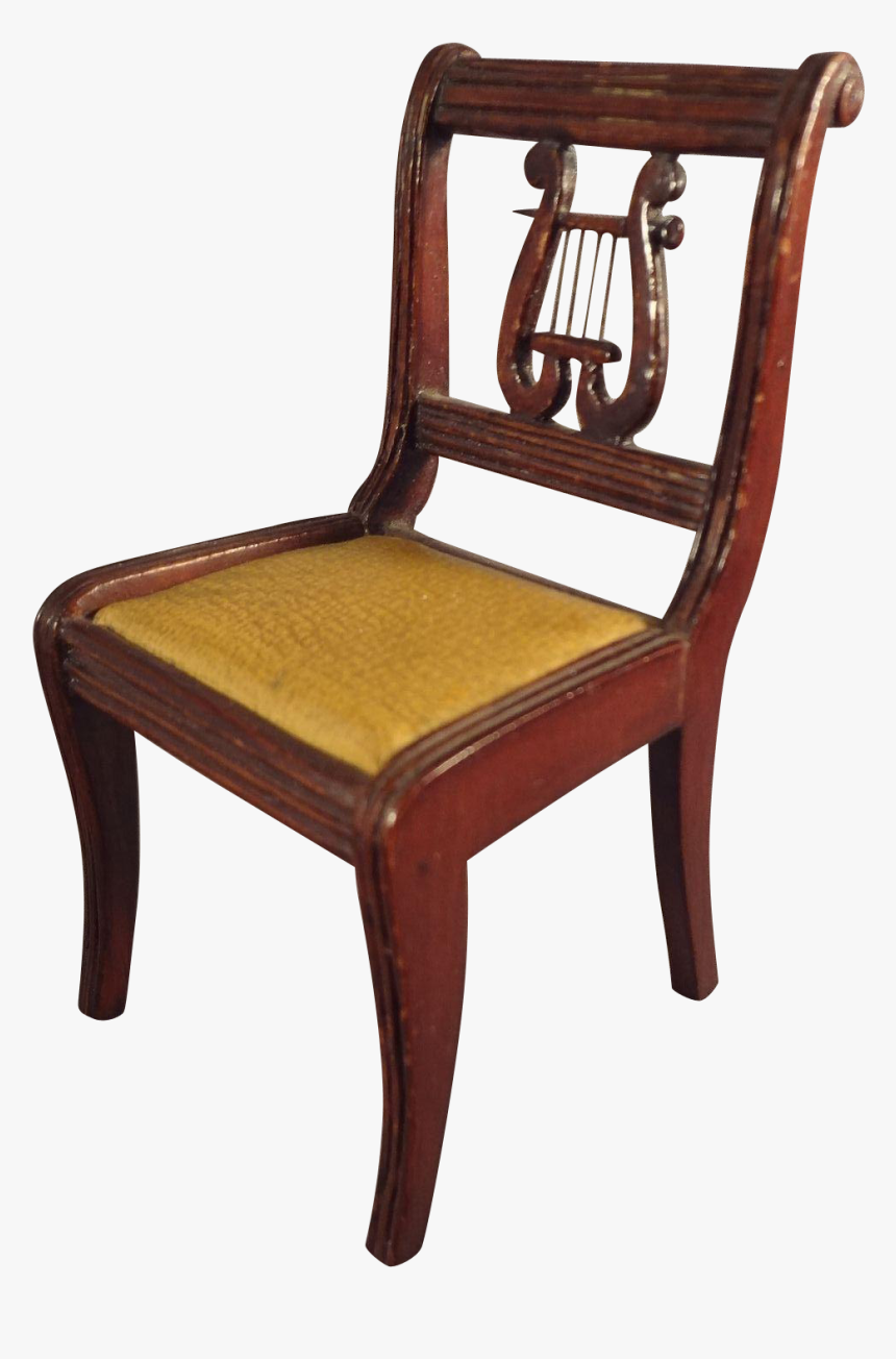 Large Doll House Scale Lyre Back Chair For Music Room - Chair, HD Png Download, Free Download