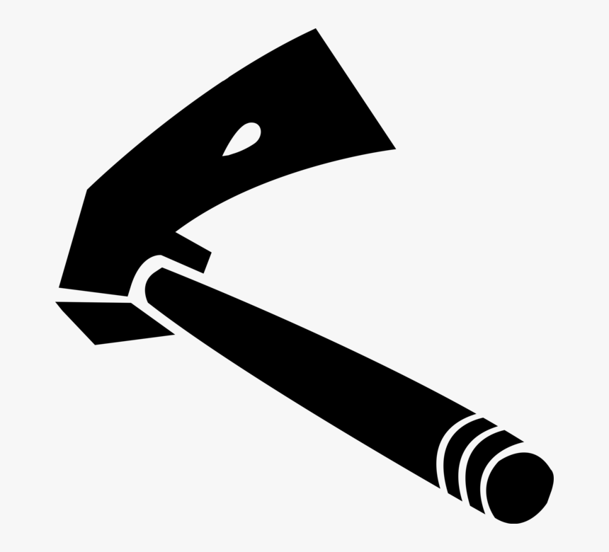 Vector Illustration Of Woodworking Adze Hammer Hand, HD Png Download, Free Download